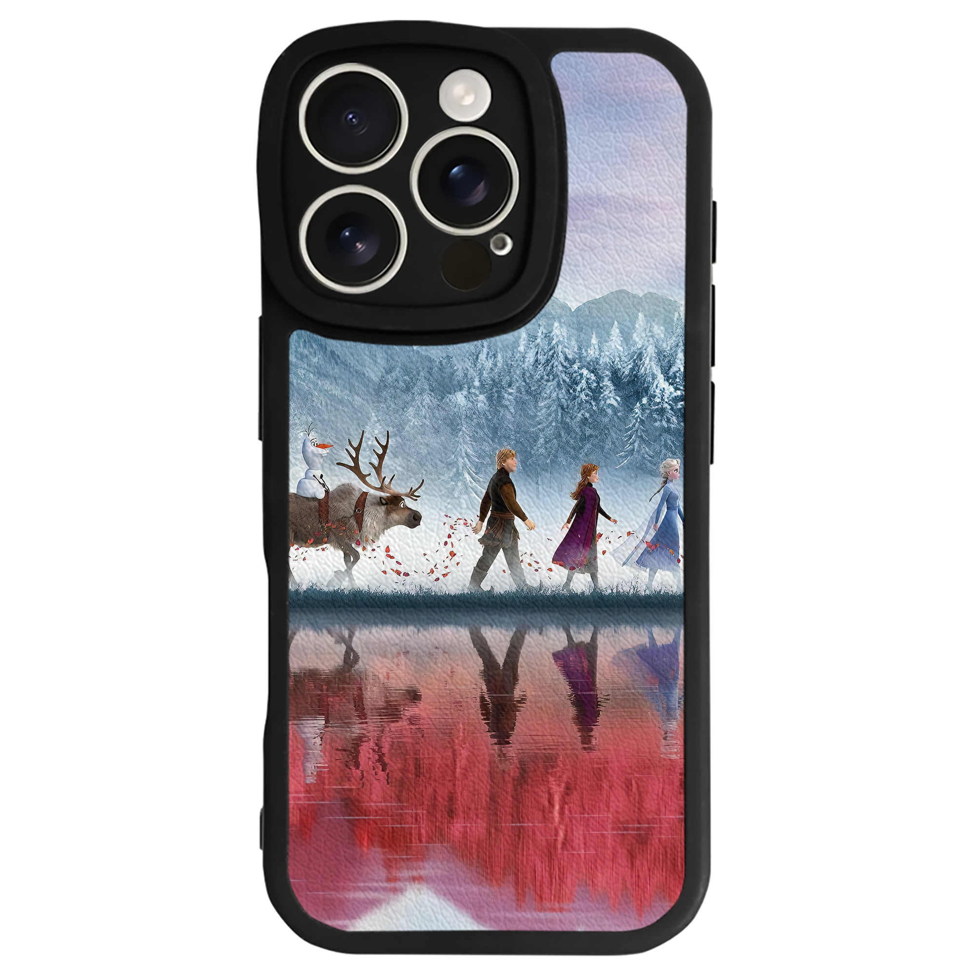 （画像用） アナと雪の女王 アンナ エルサ Frozen Anna Elsa 【iPhone 16シリーズ対応】シリコンスマホケース（レザー調） 材質：シリコン